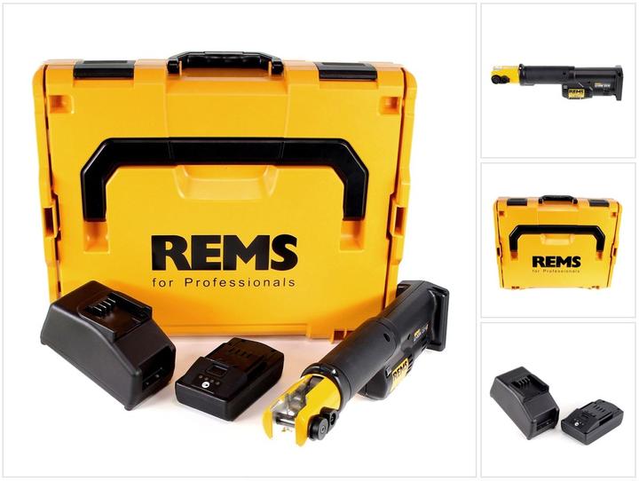Actual product image Rems Mini-Press S 22 V ACC cordless radial press with forced drain in L-Boxx + 1 x 1.5 Ah battery +