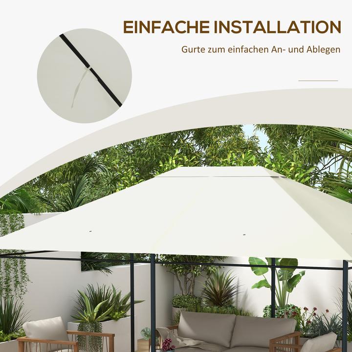 Actual product image Outsunny Pavilion roof with upper ventilation opening (397 cm, 297 cm)