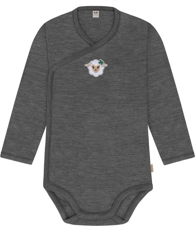 Actual product image Normani Set of 3 baby body wrap long sleeve toddler bodysuit made from merino wool - 9357 (50)
