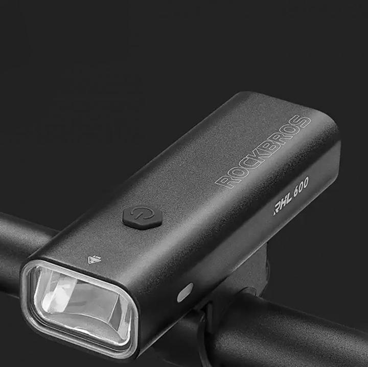 Produktbild Rockbros RHL600 LED-Fahrrad-Frontlicht 2600mAh 600 lm IPX6 – schwarz (600 lm, 600 lm)