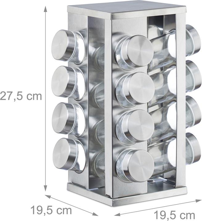 Actual product image Relaxdays Spice Carousel with 16 Jars