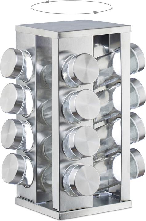 Actual product image Relaxdays Spice Carousel with 16 Jars