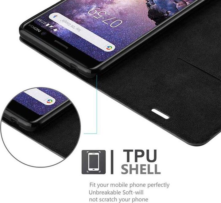 Actual product image Cadorabo Book Invisible Magnet Cover (Nokia 7 Plus)