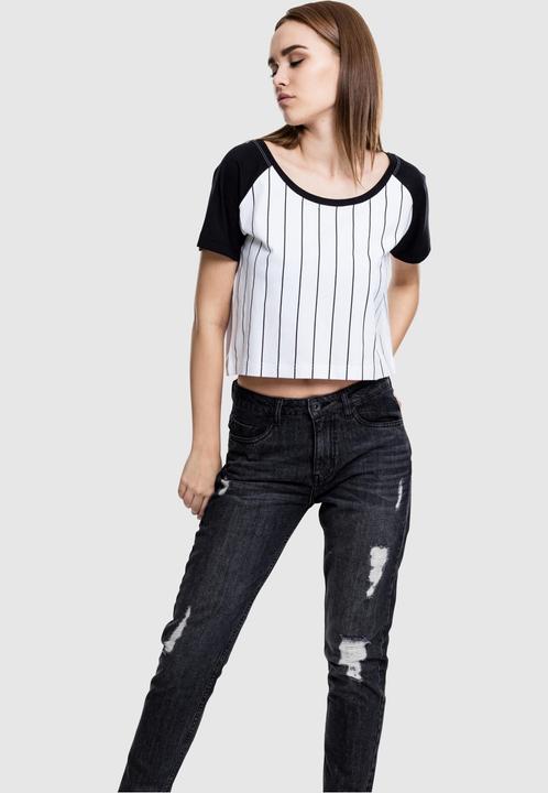 Actual product image Urban Classics Ladies Cropped Baseball Tee (XS)