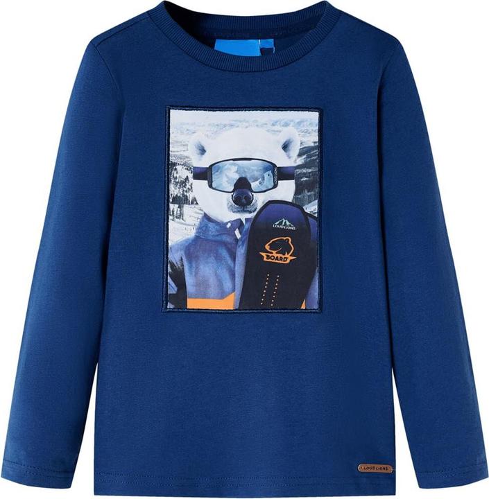 Produktbild VidaXL Kinder-Langarmshirt Jeansblau 92,Material: 100 (92)
