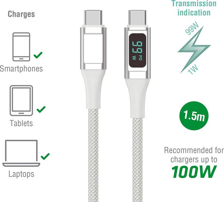 Produktbild 4smarts USB C – USB C (1.50 m, USB 2.0)