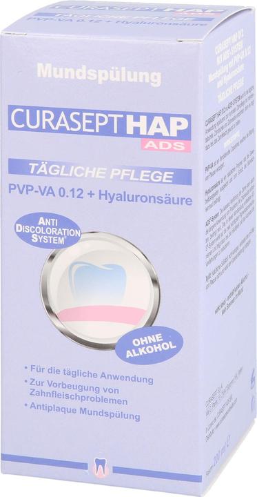 Produktbild Curasept HAP012 PVP-VA 0,12 + Hyaluron Mundspülung, 200 ml FLA (200 ml, Mundspülung)