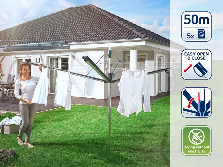 Immagine prodotto Leifheit Essiccatore rotativo Linomatic 500 Plus (50 m)