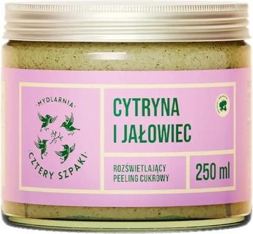 Actual product image Mydlarnia Cztery Szpaki Brightening Sugar Scrub Lemon And Juniper 250ml (250 ml)