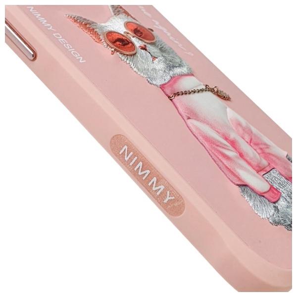 Actual product image Nimmy case iPhone 15 Pro Max 6.7" pink Glasses Cool Cat (Apple iPhone 15 Pro Max)