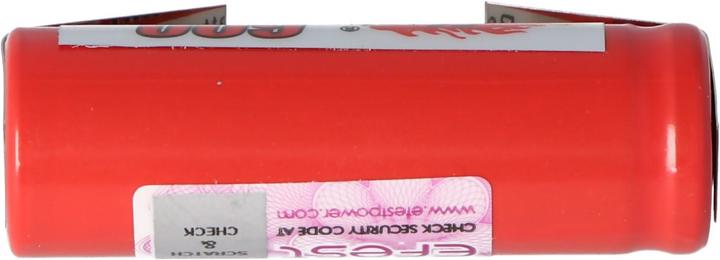 Actual product image AccuCell Battery IMR 14430 with solder tag U-shape (1 pcs., 600 mAh, Rechargeable battery)