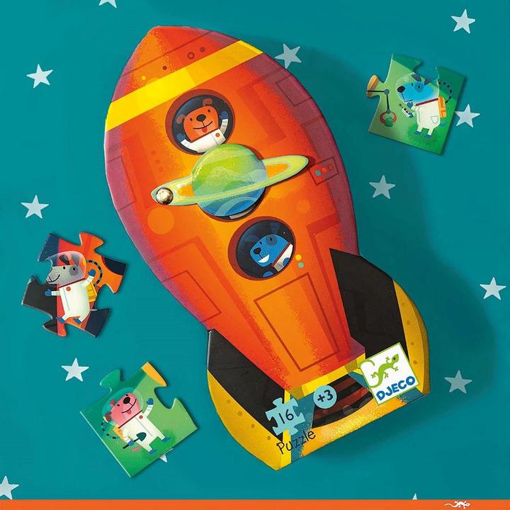 Actual product image Djeco Puzzle Rocket 16 pieces (16 pieces)
