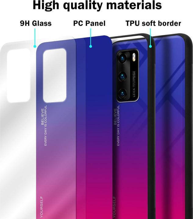 Produktbild Cadorabo TPU 2 Farben Glas Cover (Huawei P40)