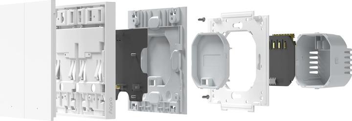 Actual product image Xiaomi Smart Wall Switch H1 White No Neutral, Single Rocker (Zigbee)