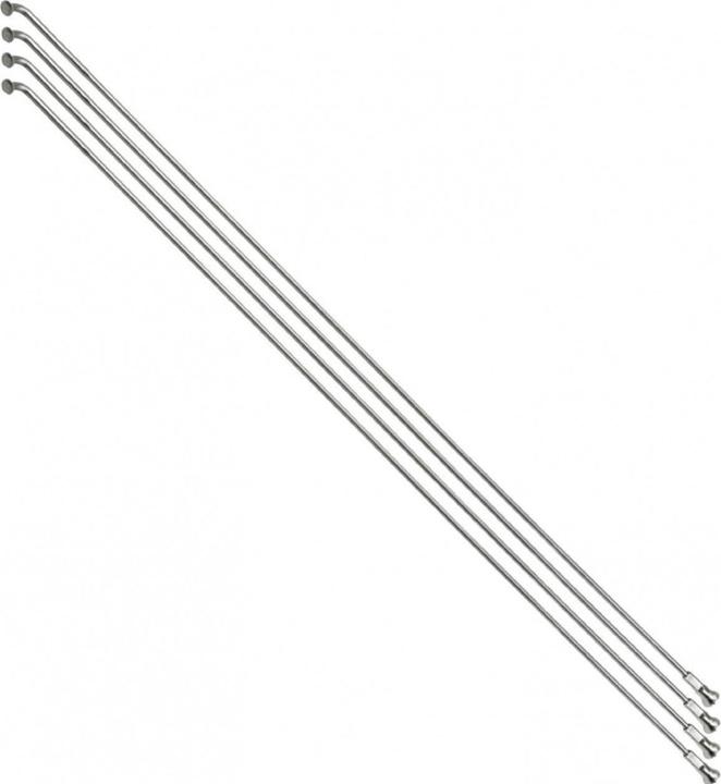 Actual product image P2R set of 4 stainless steel reinforced spokes with angled head and nipples 275 mm