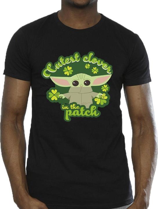 Actual product image Star Wars Mens The Mandalorian St Patrick's Day Cutest Clover T-Shirt (4XL)