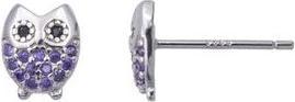Immagine prodotto Passion Orecchini In Argento Rodiato - Gufo - Ametista Sintetica (Argento)
