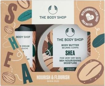 Image du produit Body Shop Nourish Flourish Shea Duo Body Butter and Shower Gel Set - 50ml Body Butter and 60ml Shower Gel (Set soin du corps)