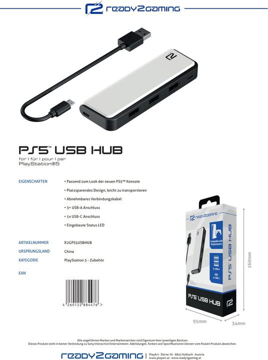 Image du produit ready2gaming Hub USB (PS5)