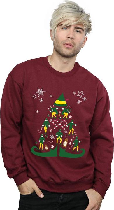 Actual product image Elf Mens Christmas Tree Sweatshirt (L)