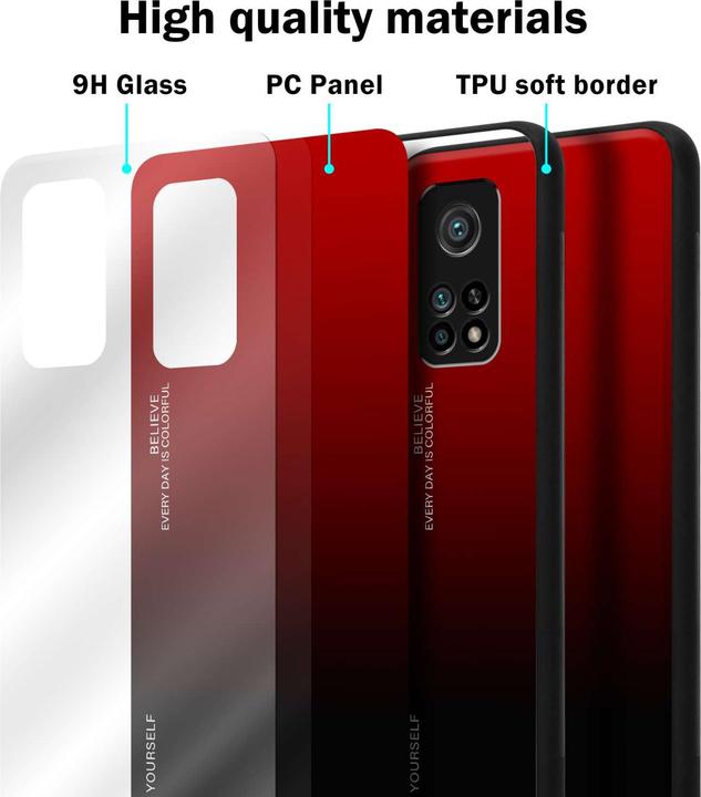 Actual product image Cadorabo Bumper Case for Xiaomi Mi 10T / Mi 10T PRO TPU 2 Farben Glas (Mi 10T Pro, Mi 10T)
