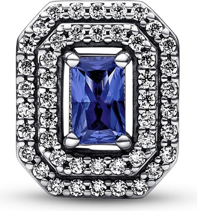 Pandora Charm Funkelnder Blauer Stein (Silber 925, Zirkonia)