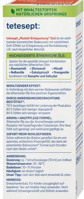 Image du produit Tetesept Bath Muscle relaxation 125 ml (125 ml, Huile de bain)
