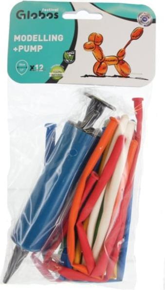 Produktbild Globos 12 Modellierballons - inkl. Pumpe - 1 Set