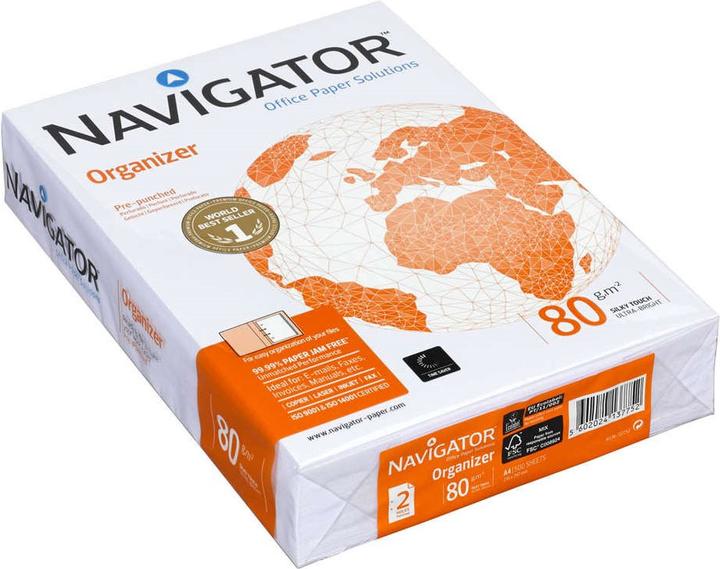 Actual product image Navigator Copy paper organiser DIN A4 80 gsm 2-punched 500 sheets (80 g/m², 500 x, A4)