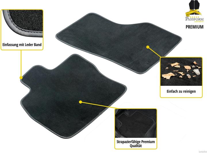 Immagine prodotto Walser Tappeti Premium per VW T4 (cabina di guida) 3 posti con cambio manuale BJ 1990 - 2003 (2 tappetini anteriori + 2 tappetini posteriori)