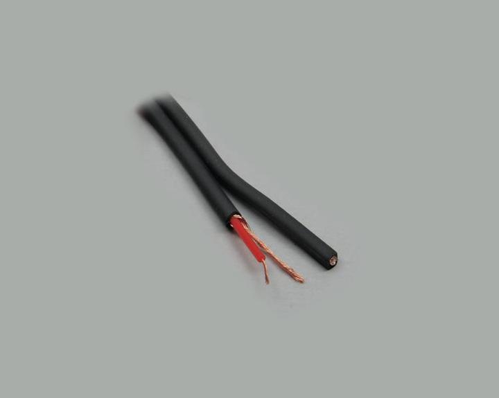 Produktbild BKL Electronic 1106001 Audiokabel 2 x 0.14 mm² Schwarz Meterware (500 m, 0.14 mm²)