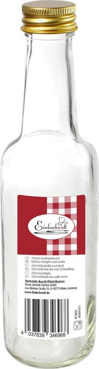 Produktbild Dosen-Zentrale Gradhalsflasche 'Einkochwelt' (1 Stk., 0.25 l)