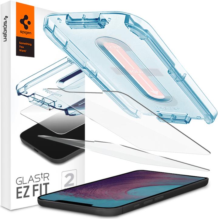 Actual product image Spigen Glas tR EZ Fit(2Pack) (2 Piece, Apple iPhone 12 Pro Max)