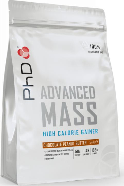 Actual product image PhD Nutrition Advanced Mass 5.4kg (Chocolate Peanut Butter, 1 pcs., 5400 g)