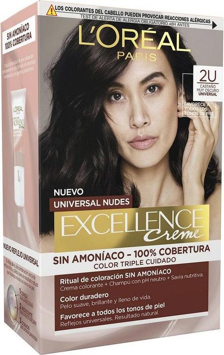 L'Oréal Paris EXCELLENCE creme universal nudes tinte #2u-darkest brunette (#2u-darkest brunette)