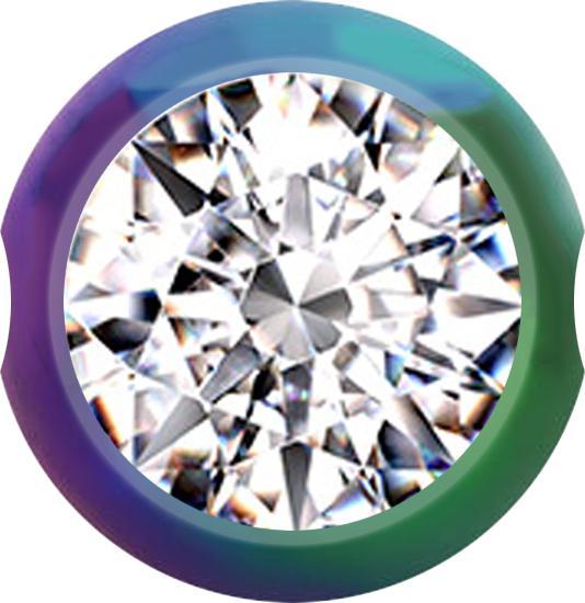 Image du produit Star Piercing Ball Closure Boule de couleur avec cristal argenté (Acier chirurgical 316L)