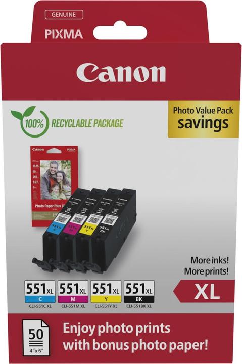 Canon CLI-551XL (M, BK, C, Y)