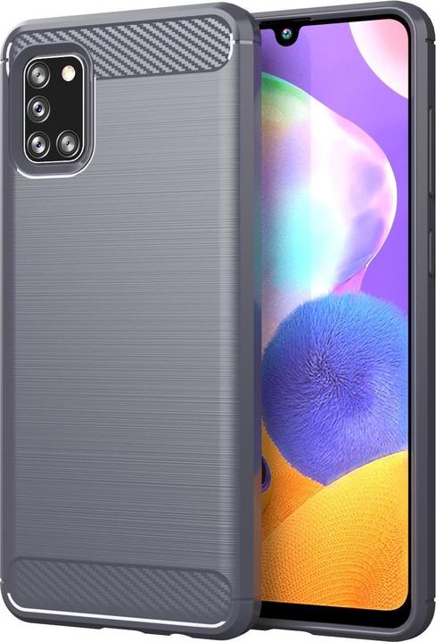 Image du produit Cadorabo TPU Ultra Slim carbon edelstahl Combi Cover (Samsung Galaxy A31)