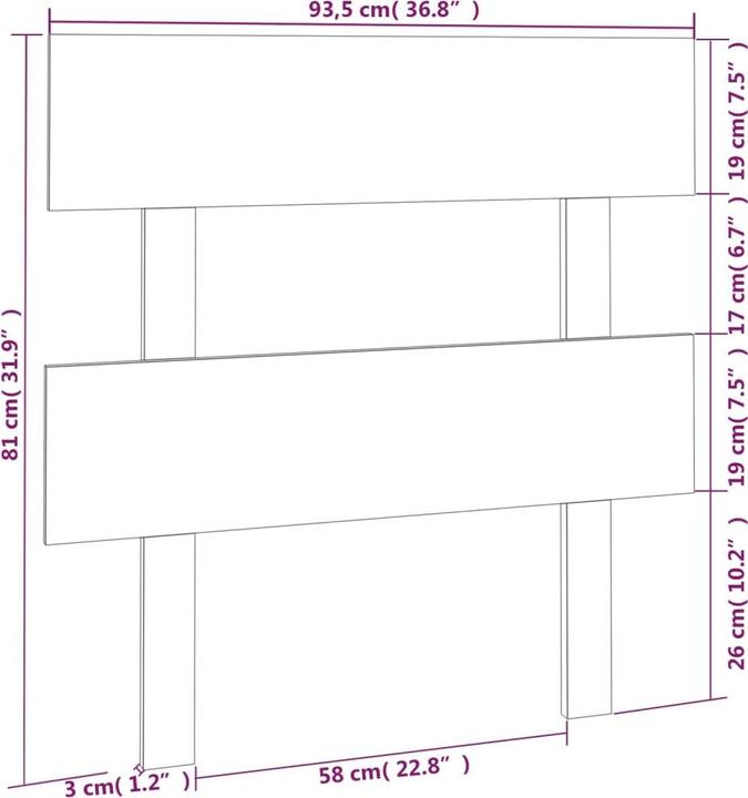 Actual product image VidaXL Lashonda (93.5 x 3 x 81 cm)