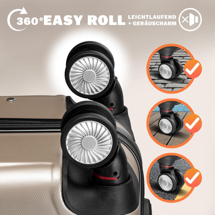 Actual product image Monzana Set of 3 suitcases (105 l, M (50 - 90l), L (90 - 115l), XL (from 140l))