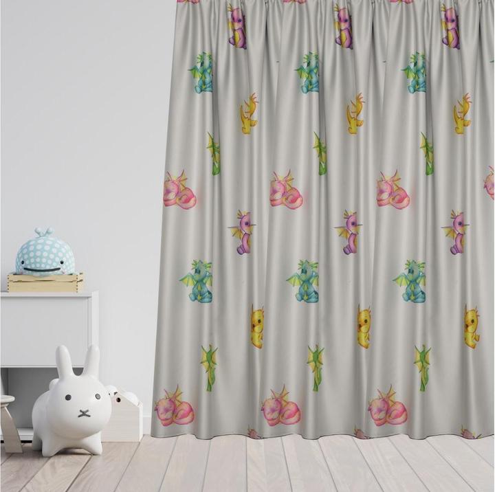 Immagine prodotto Kindervorhang.ch Tenda oscurante Baby Dragon 140 cm x 260 cm (140 x 260 cm)