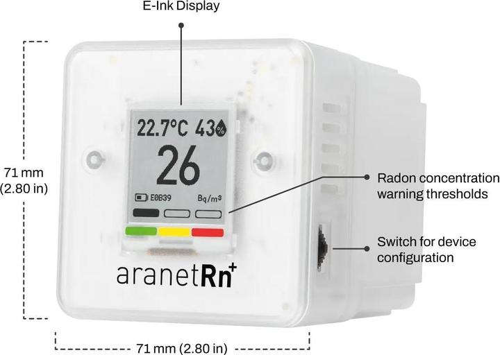 Actual product image Aranet Radon PLUS HOME Sensor, Bluetooth