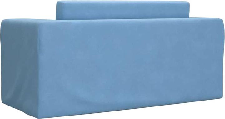 Actual product image VidaXL Children's sofa bed 2-seater blue Soft plush (Children sofa)