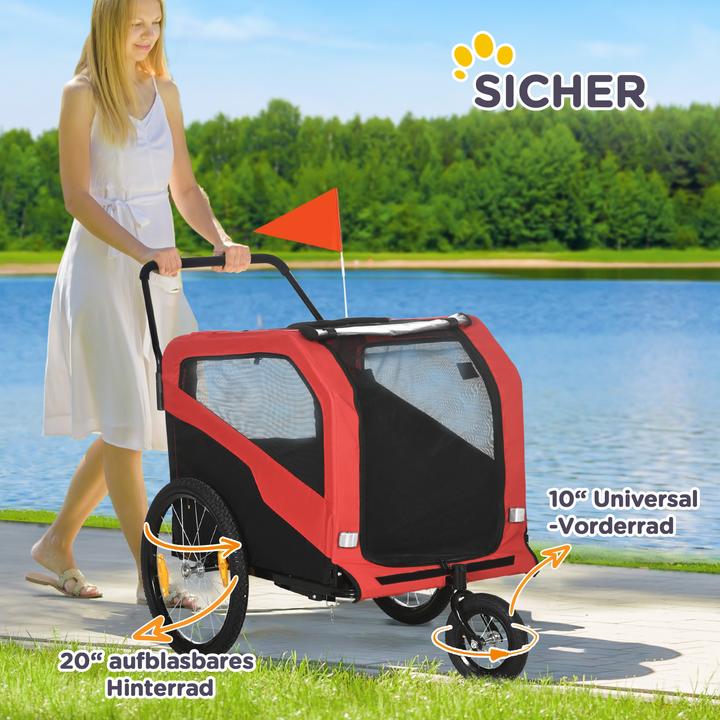 Produktbild PawHut Hundeanhänger mit Reflektoren