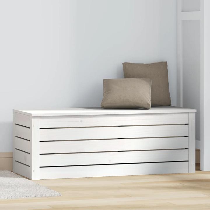 Immagine prodotto VidaXL Truhe Weiss 89x36,5x33 cm Massivholz Kiefer,Farbe