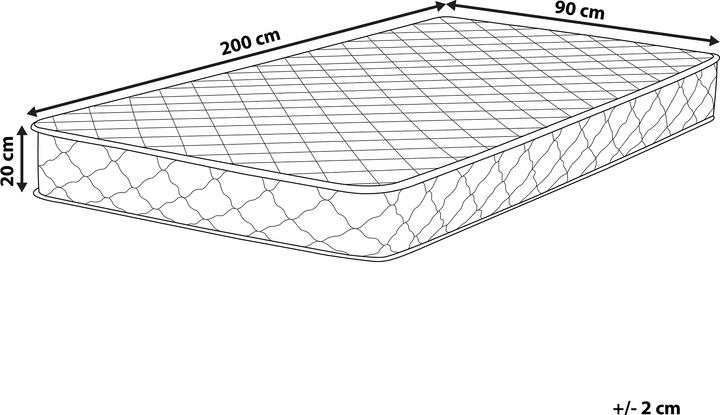 Immagine prodotto Beliani Duo (90 x 200 cm, Nucleo della molla)