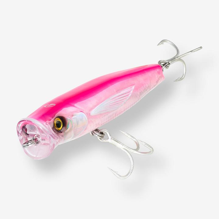 Caperlan Oberflächenköder Popper Exofly Pop 12 cm rosa Meeresangeln (12 cm)