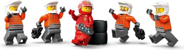 Immagine prodotto LEGO F1 Boxenstopp mit Boxencrew und Ferrari Flitzer (60443, LEGO City)