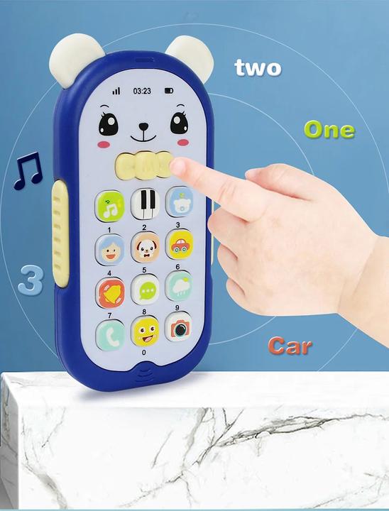 Produktbild Activity Board Baby Musikalisches Handy Cartoon Beissring Telefon mit Ton & Licht Telefon Elektronisches Spielzeug