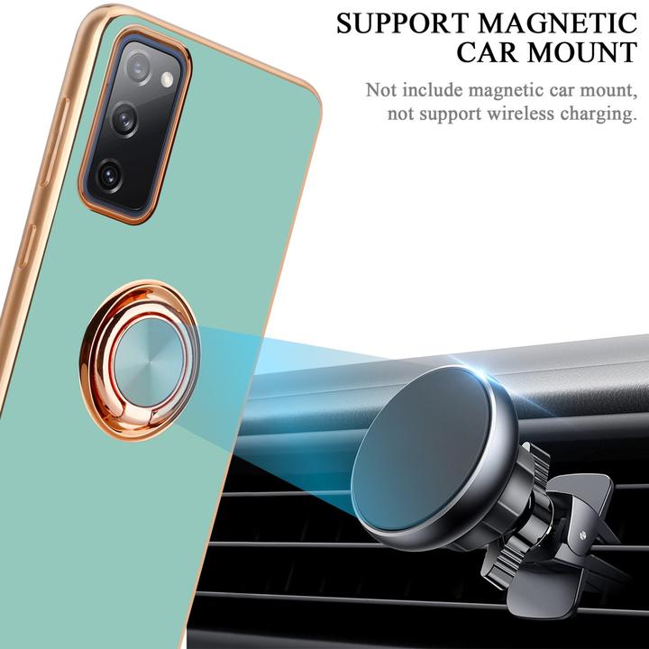 Image du produit Cadorabo Housse pour Samsung Galaxy S20 FE en TPU avec protection pour appareil photo et anneau LM089 Style (Samsung Galaxy S20 FE)